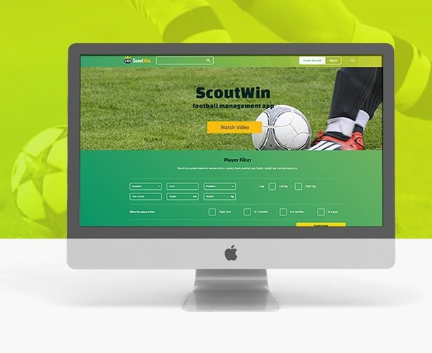 ScoutWin soccer web app