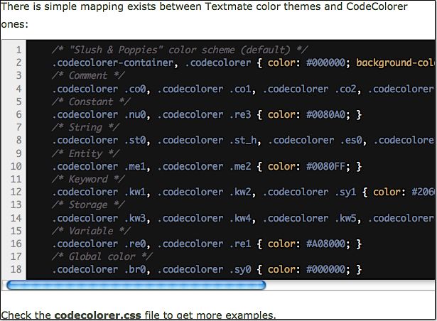 CodeColorer WordPress plug-in
