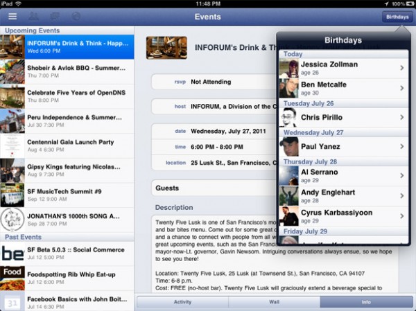 Facebook ipad