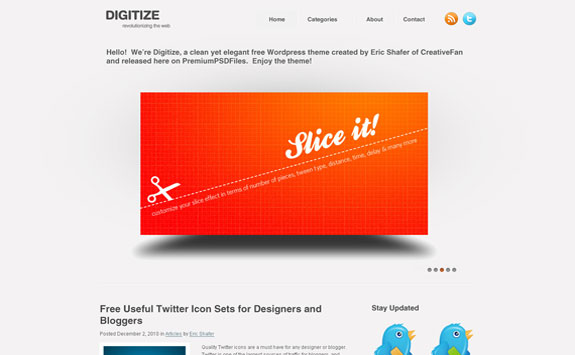 Digitize: Free WordPress Theme PSD