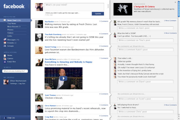 18 Cool Concept Designs (Facelift) of Notable Websites facebook main page information architect 18 Cool Concept Designs (Facelift) of Notable Websites
