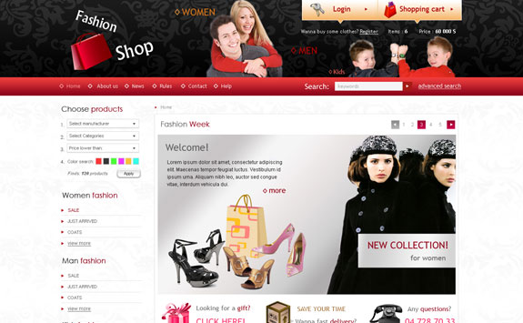 Fashion Shop - Web template