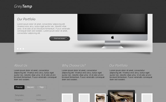 GreyTemp PSD Template 