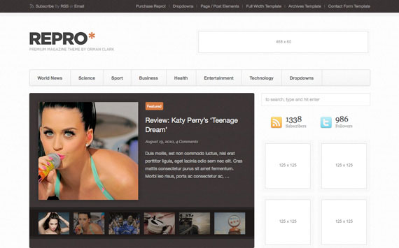 Magazine Style Web Layout (PSD)