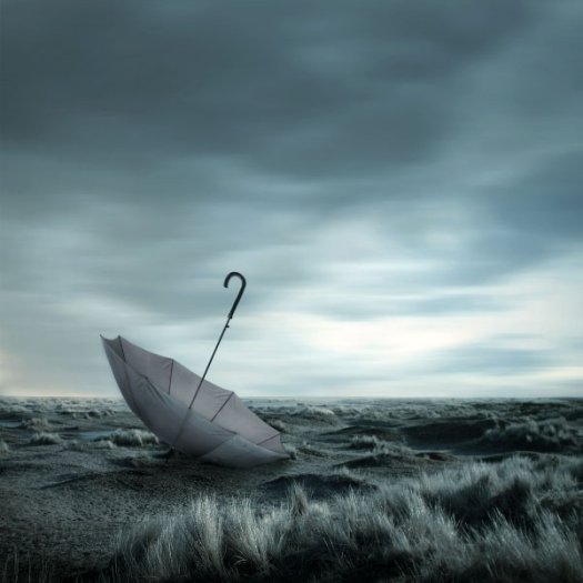 Create a Dark Melancholic Photo Manipulation Scene