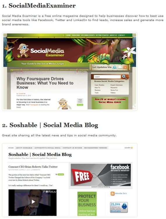 Screenshot Images for List Posts Screenshot Images for List Posts