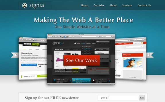 Signia: Free PSD Portfolio Template