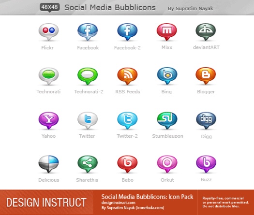 Social Media Bubblicons