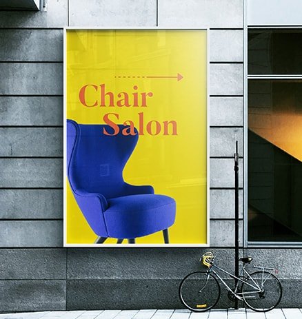 chair salon billboard