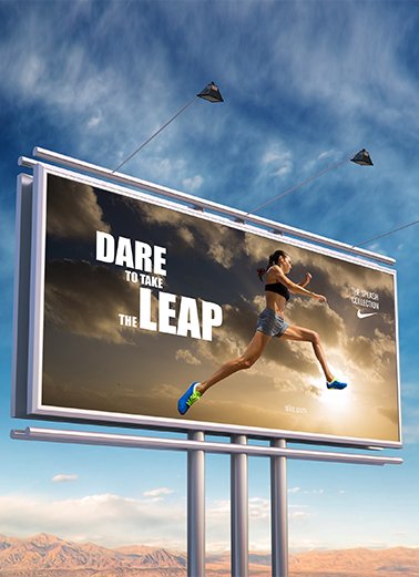 nike dare to take the leap bilbord