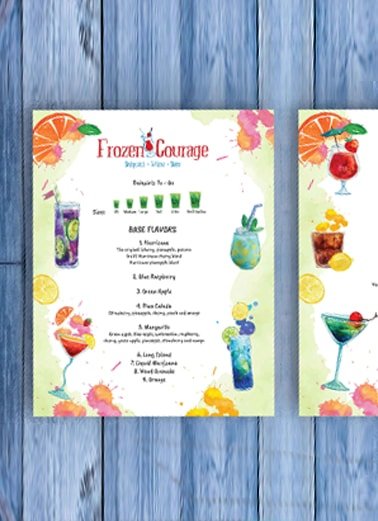 frozen courage beverage list