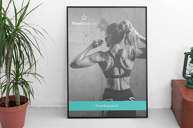 fitness body star poster