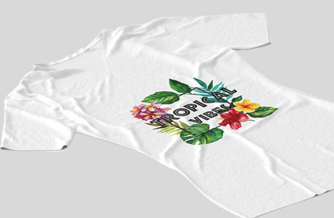 t-shirt design tropical vibes