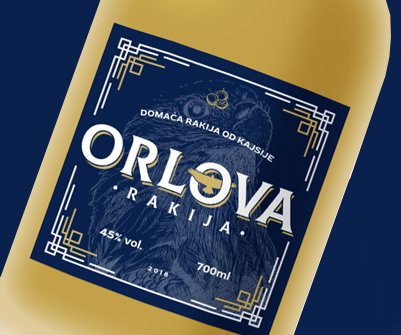 orlova rakia label design