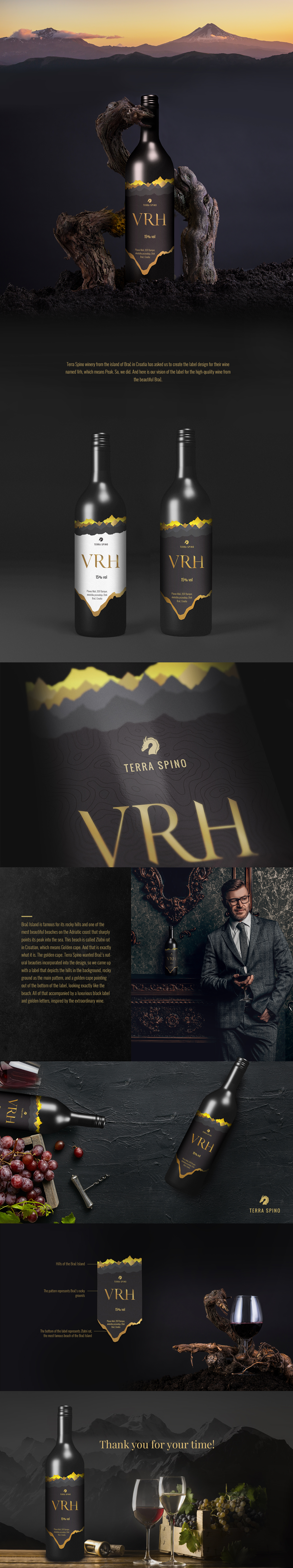 terra spino wine label design