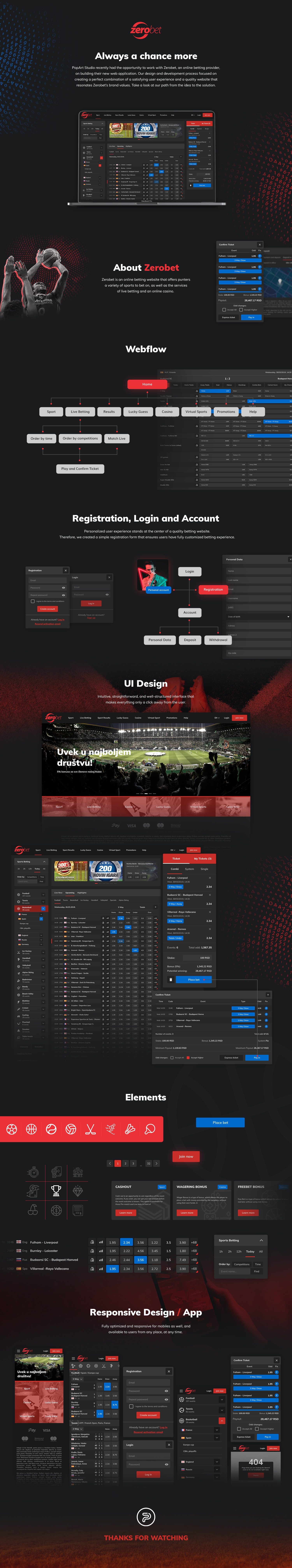 online sports betting web app