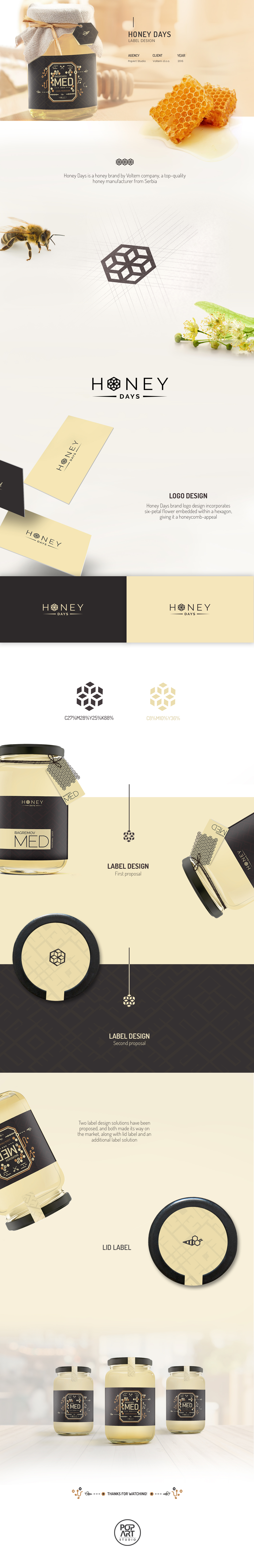 Honey label and banderole design