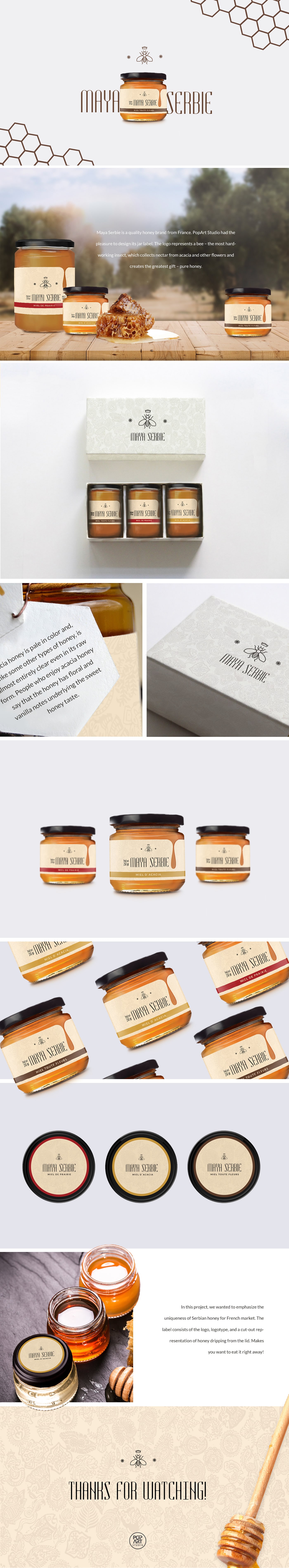 Honey label „Maya Serbie”