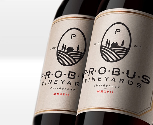 Probus vine label