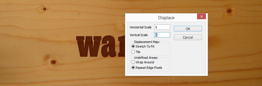 photoshop wood text effect rasterize