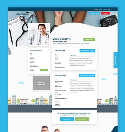 web dizajn portal halo doktore