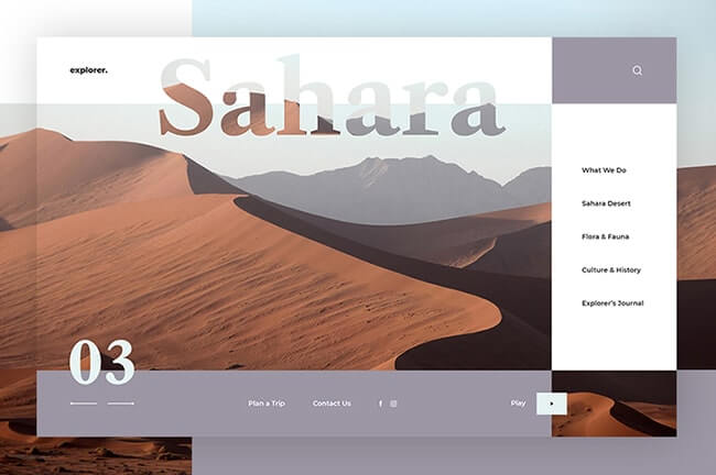sahara explorer web design