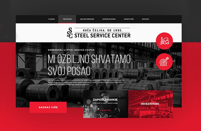 redizajn sajta steel service