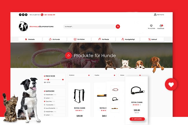 eCommerce development animal-superstore