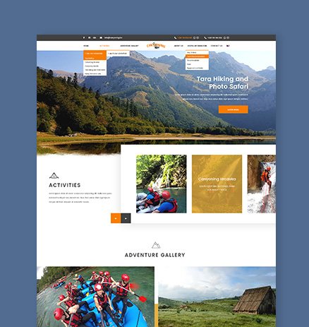 canyoning tara website design