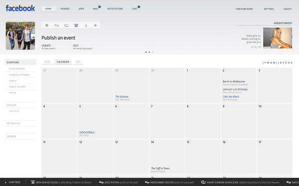 facebook events page barton smith 18 Cool Concept Designs (Facelift) of Notable Websites