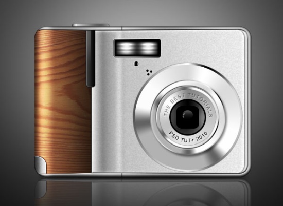 Create a Digital Camera with Wooden Accents Using Photoshop