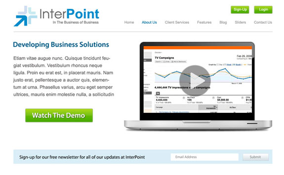 Interpoint: Free PSD Business Template