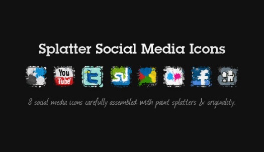 Splatter Social Media Icons