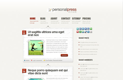 PersonalPress WordPress Theme