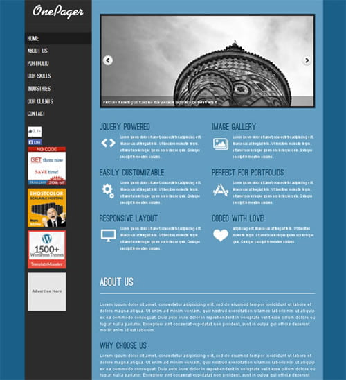 OnePager free-wordpress-theme-OnePager