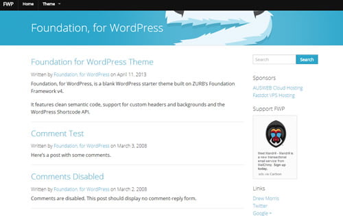 Foundation for WordPress - info i preuzimanje foundation-for-wordpress