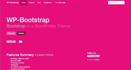 WP Bootstrap - info i preuzimanje wp-bootstrap