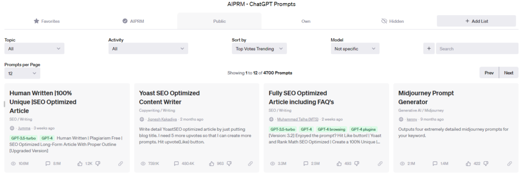AIPRM CHAT extension