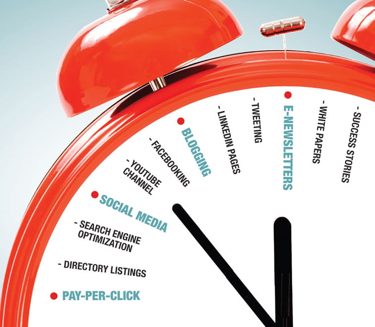 social media clock