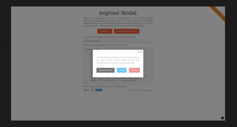 avgrund modal