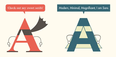 serif vs sans serif