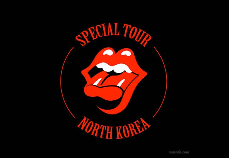 Logo design Universal Unbranding Project by Maentis (1) Rolling Stones in North Korea
