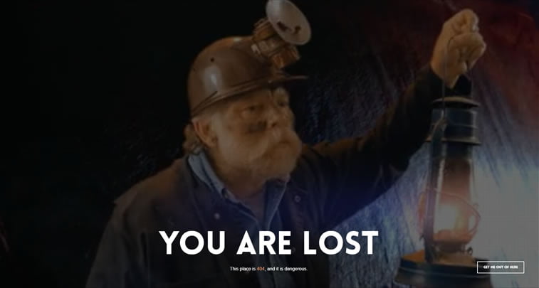 odlična greška 404 na sajtu minethemes