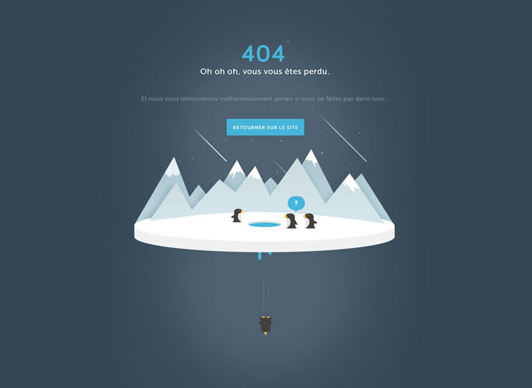 primeri najboljih 404 strana sa pingvinima