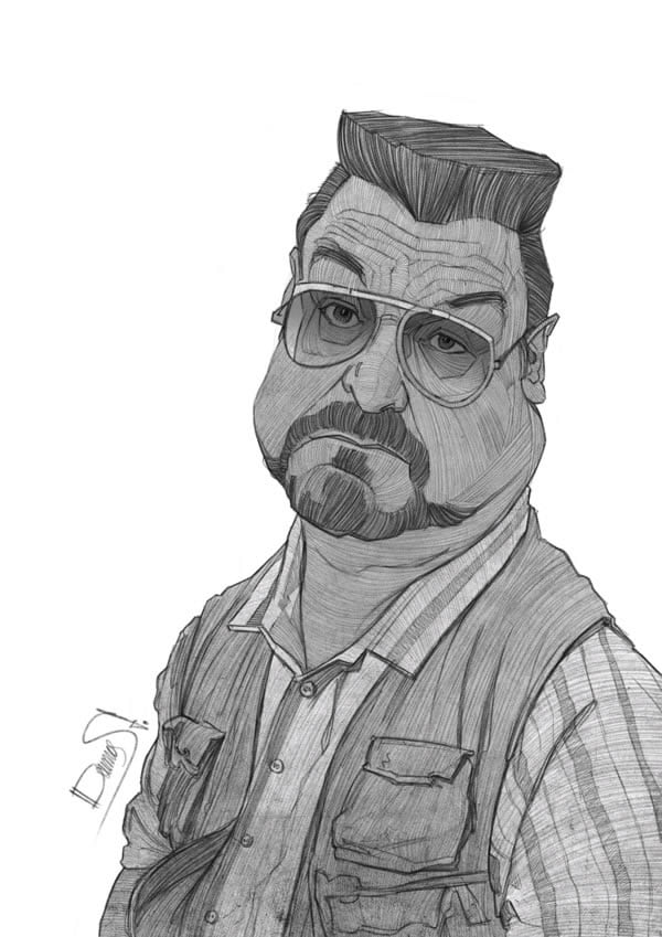 stavros damos illustration the big lebowski john goodman