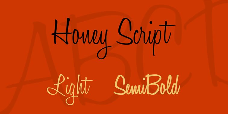 honey script font