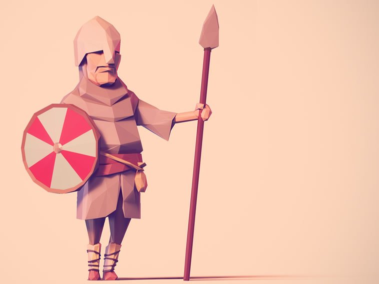 low poly saxon