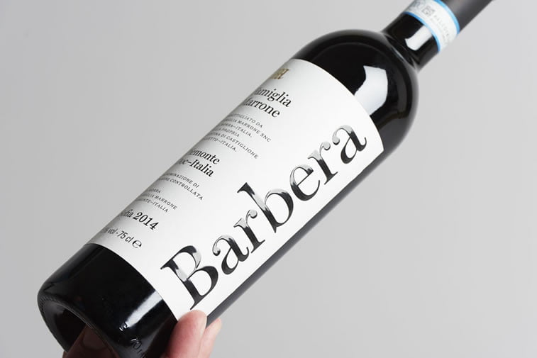 dizajn etikete za vino barbera marrone