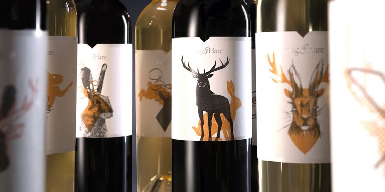 dizajn etikete za vino stag and hare