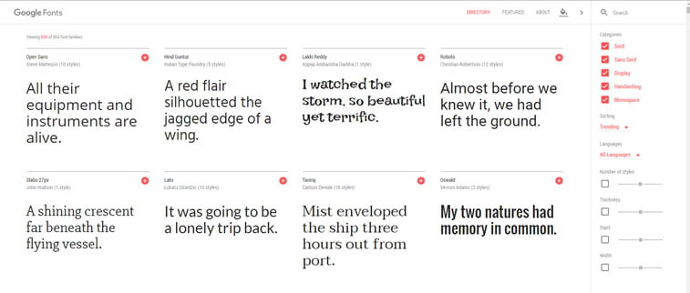 Guglovi fontovi (Google fonts)